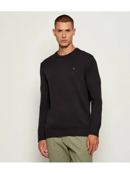 Kötött szvetter Tommy Jeans fekete