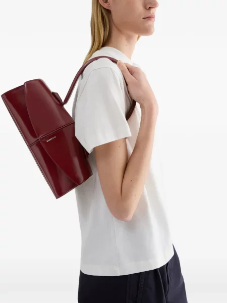 Geantă Jil Sander din piele roșu