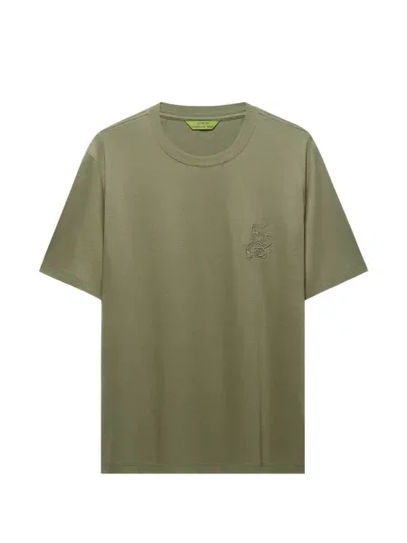 Tricou Shanghai Tang cu broderie verde