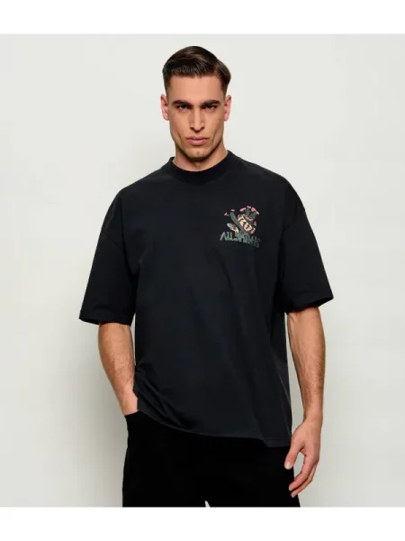 AllSaints Tricou CACTI | Oversize fit negru