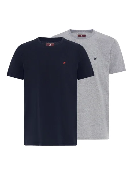 Williot Majica Ignacio marine / svetlo siva