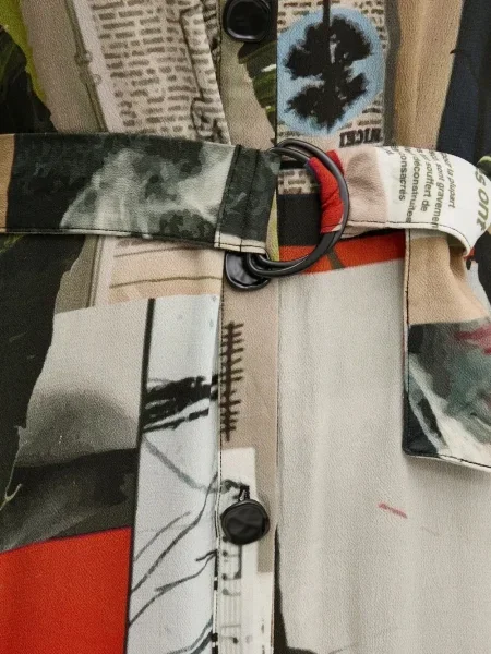 Rochie tip cămașă Desigual cu imagine de costum