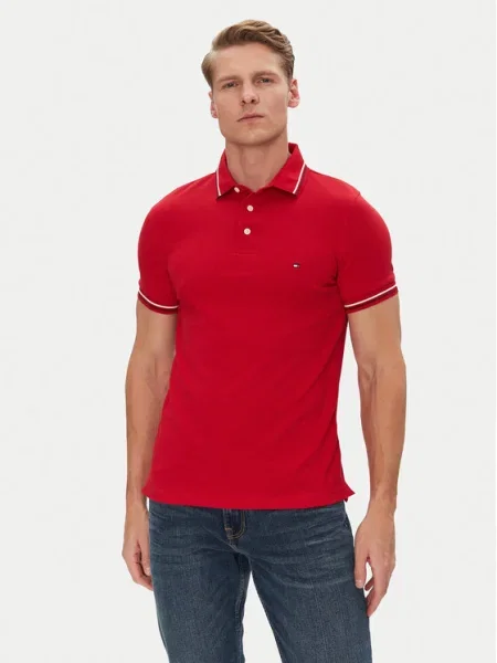 Tommy Hilfiger Polokošeľa Seasonal červená