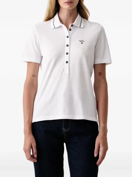 Tricou polo Aeronautica Militare cu autograf alb