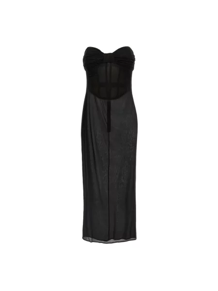 Sukienka midi Magda Butrym do kolan garniturowa czarna