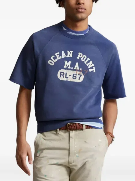 Поло тениска Polo Ralph Lauren бродирана кепър черно