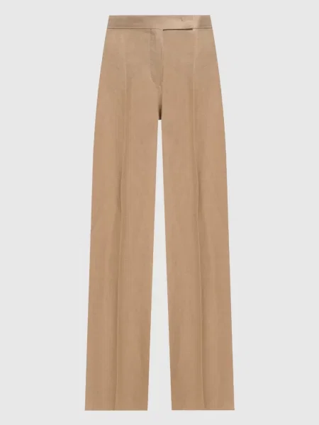 Штани з льону Max Mara коричневі