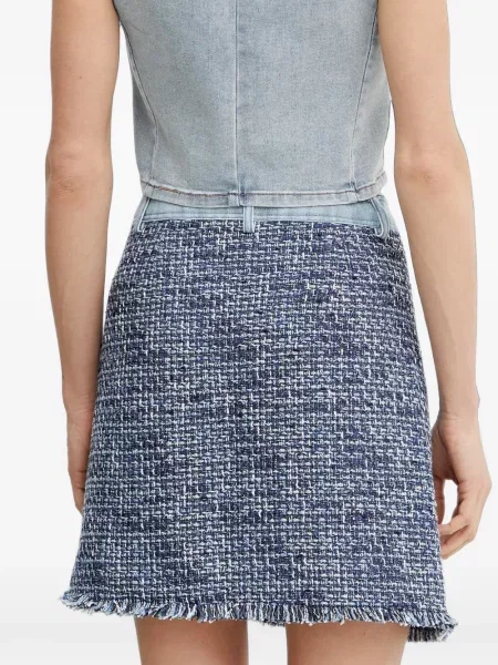 Fustă Morgan din tweed albastru