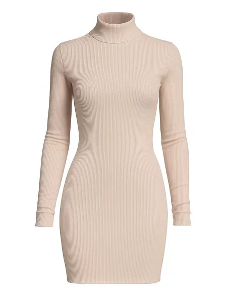PANTHEROAR Šaty High Neck Mini Dress tělová
