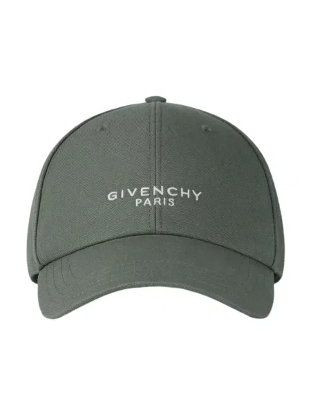 Haftowana czapka z daszkiem Givenchy zielona