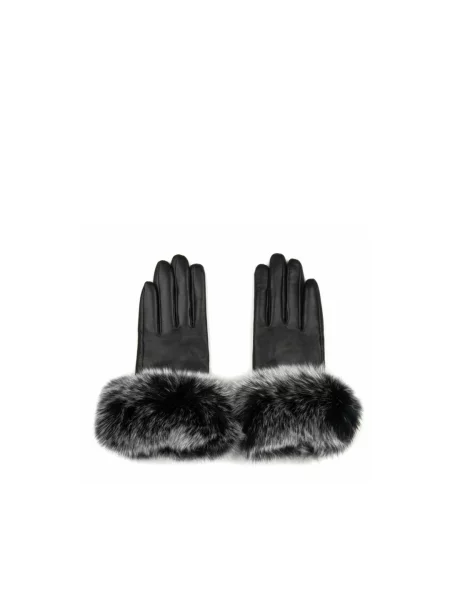 Кожаные перчатки Estro черные