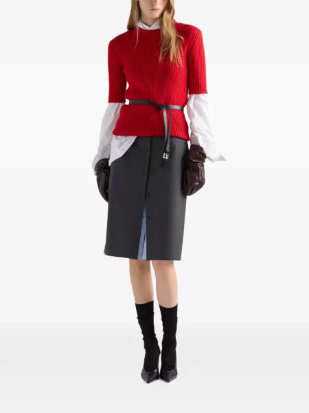 Fustă Prada de mohair gri