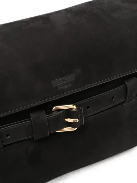 Τσάντα Moschino γραβάτες μαύρο