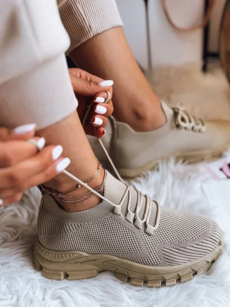 Skarpetowe sneakersy STEEL THUNDER khaki Dstreet