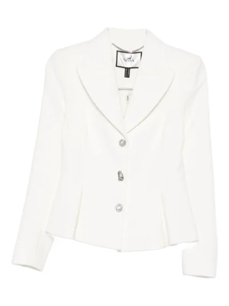 Marynarka Nissa z kryształkami jednorzędowa biała