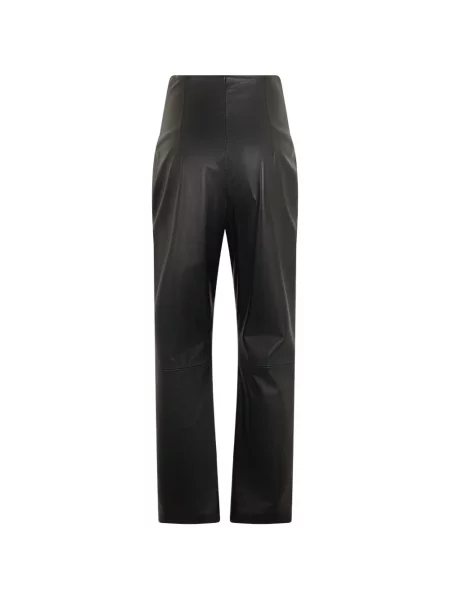 Pantaloni Alberta Ferretti din piele negru