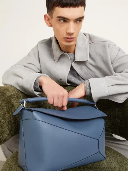Loewe Torebka Puzzle Edge Large blau