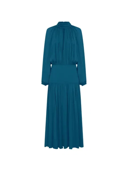 Rochie midi Nicholas cu legături albastru