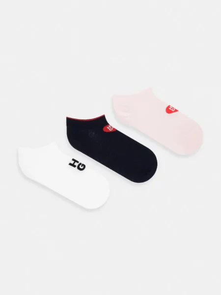 HUGO ponožky dámske 3P AS HEARTLOGO CC W ružová