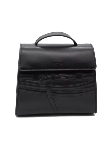 Jeansy Dsquared2 skórzane wiązane czarne