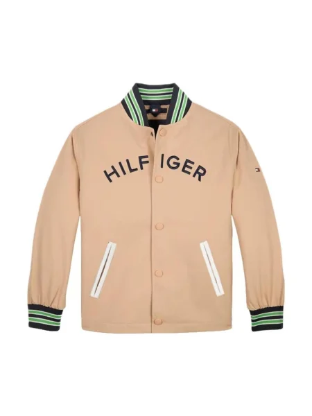Geacă copii Tommy Hilfiger bej