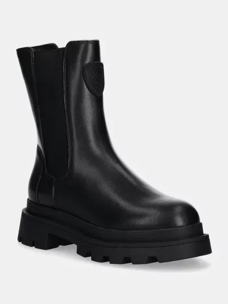 Buty do kostki Blauer skórzane czarne
