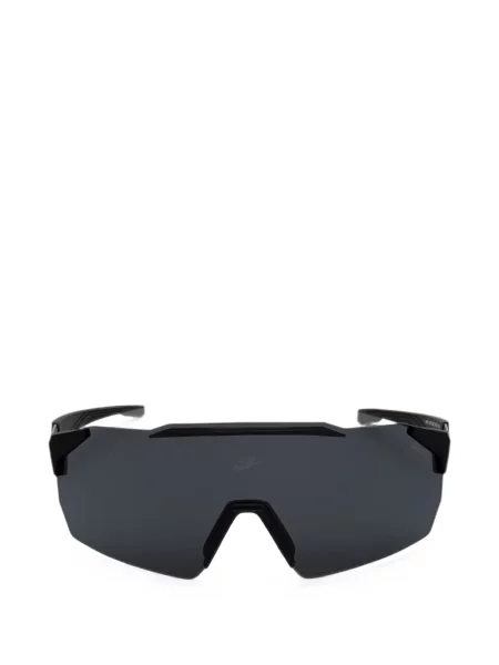 Slip de baie Nike cu gât halter cu imagine cu imprimeu geometric negru