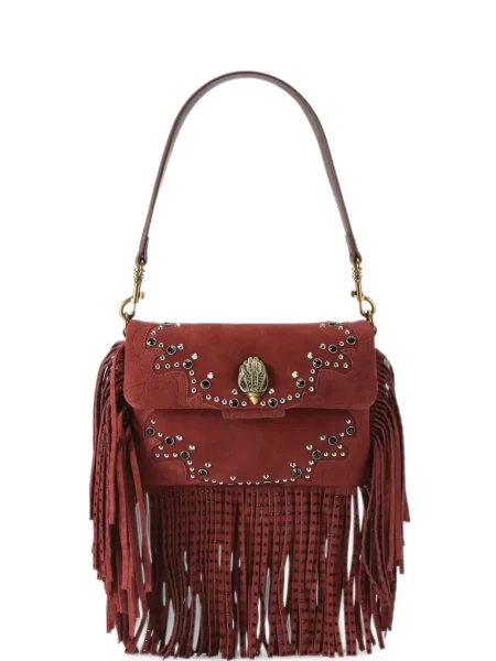 Twill kézitáska Kurt Geiger London rojtokkal piros