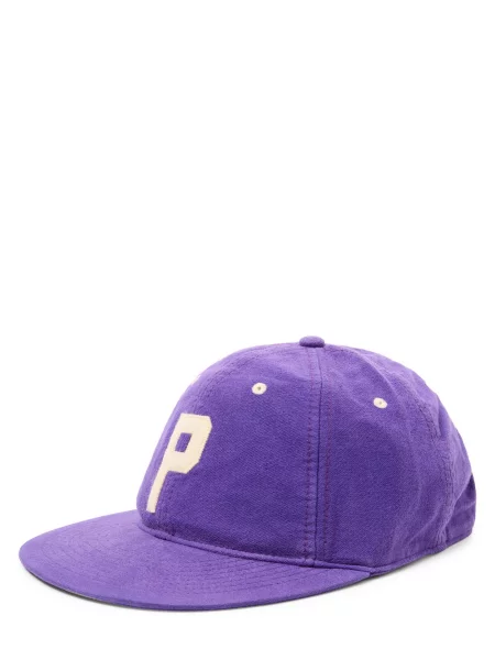 Czapka z daszkiem Polo Ralph Lauren zamszowa fioletowa