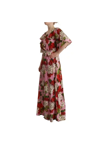 Długa sukienka maxi Dolce And Gabbana różowa