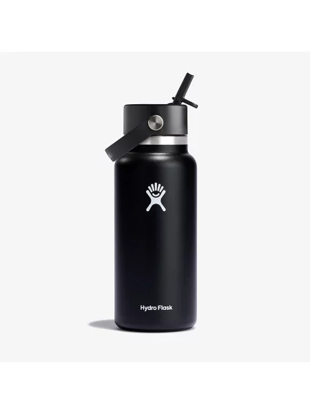 Широкая соломяная кепка Hydro Flask черная
