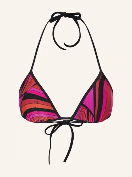 Pucci Górka Bikini Typu Trójkąt pink czarne