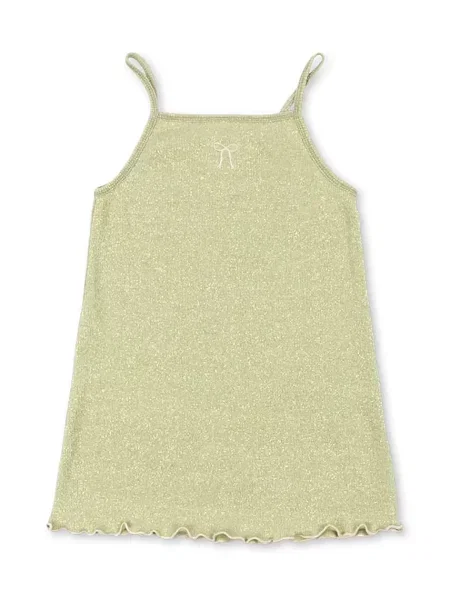 Konges Sløjd šaty s bavlnou ROLI STRAP DRESS OCS zelené