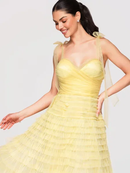 Rochie de seară Edoti galben