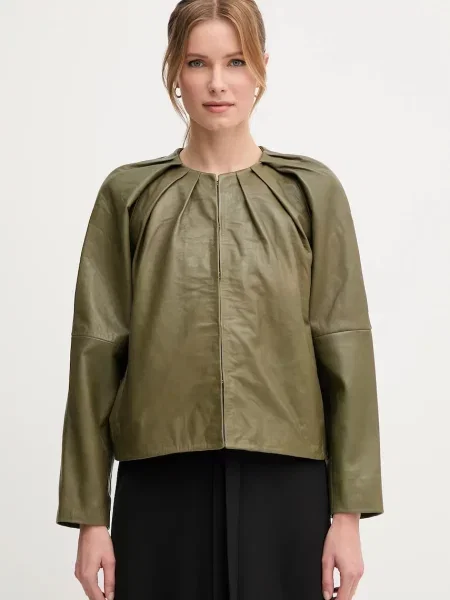 Pedro del Hierro geacă ramones de piele de tranzitie verde