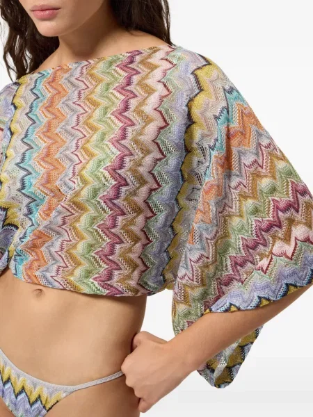 Πλεκτός περικομμένο τοπ Missoni μπλε