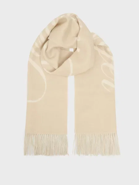 Вовняний шарф Tommy Hilfiger бежевий
