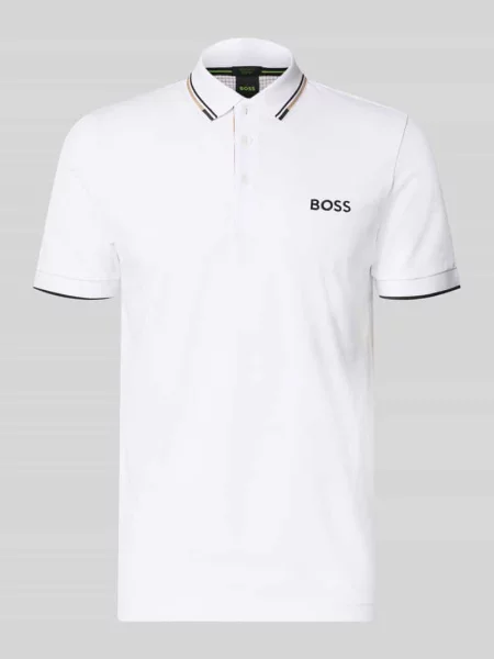 Koszulka polo o kroju regular fit z mieszanka bawełny model PADDY PRO' Boss Green biała