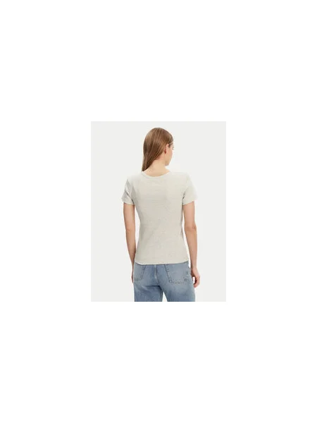 Pieces Póló May Slim Fit szürke