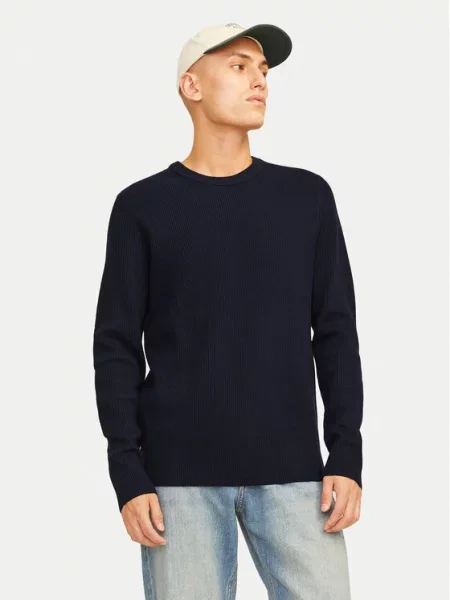 Jack & Jones Pulover Perfect Mornarsko modra