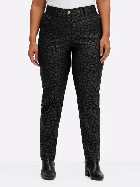 SHEEGO Pantaloni gri închis negru