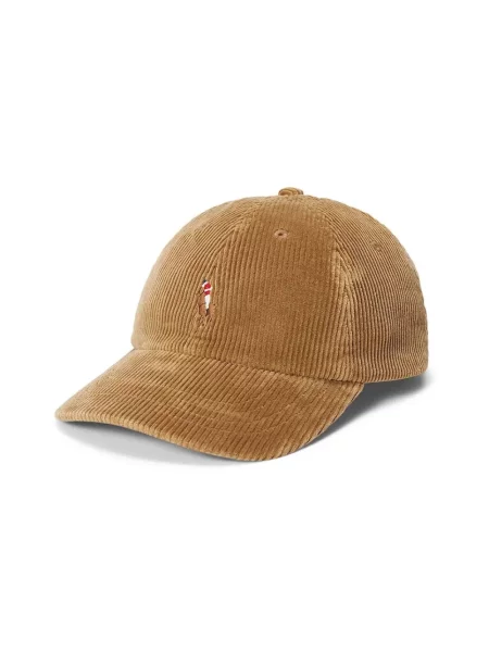 Polo Ralph Lauren czapka z daszkiem sztruksowa brązowa