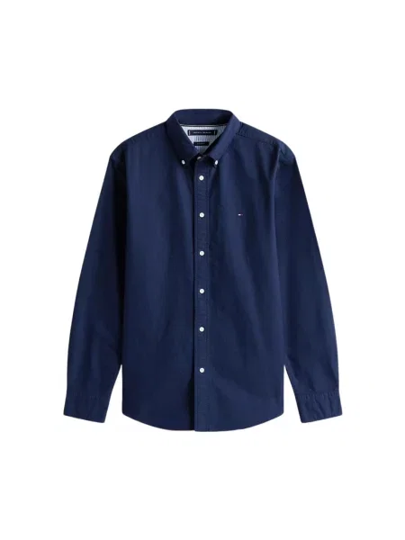Koszula Tommy Hilfiger z twillu niebieska