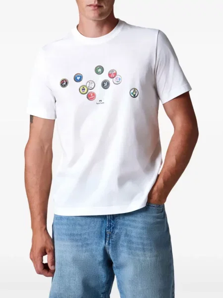 Tricou Ps Paul Smith cu imagine alb