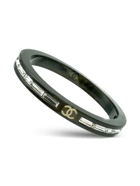 Náramek Chanel Pre-owned s autogramem černý