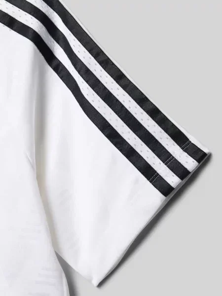 Pudełkowy krój T-shirt z kontrastowymi paskami Adidas Originals biała