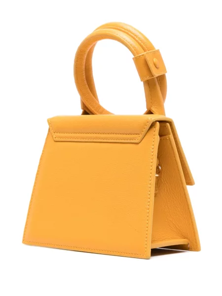 Kožna shopper torbica Jacquemus narančasta