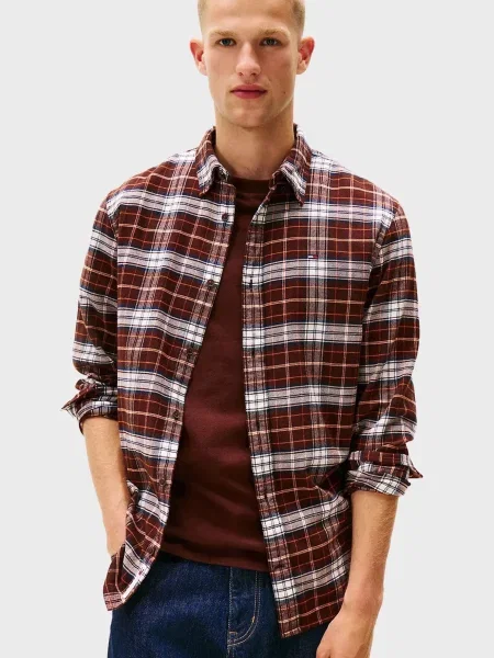 Картата фланелева сорочка Tommy Jeans