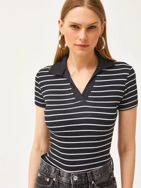 Olalook Tričko černá bílá