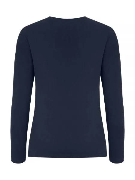 Clique Premium Fashion-T L/S – koszulka z długim rękawem z bawełny niebieska